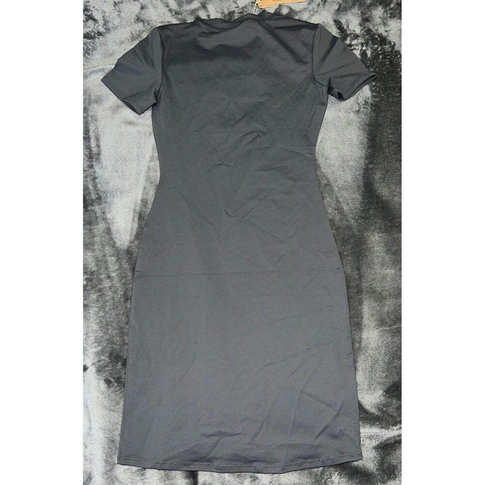 2XS Skims Signature Swim T-Shirt Dress Short Sleeve CU-DRS-2793 Gunmetal - Picture 6 of 7